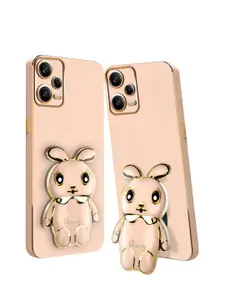 Karwan Redmi Note 12 Pro 5G 3D Mini Bunny Mobile Back Case With Folding Stand