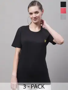 MACK JONNEY Pack Of 3 Round Neck Cotton T-shirt