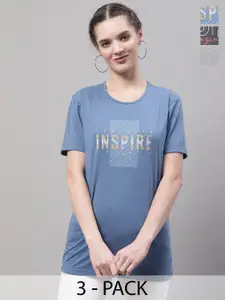 MACK JONNEY Pack of 3 Round Neck Short Sleeves Regular Fit Cotton T-shirt