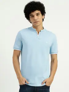 United Colors of Benetton Mandarin Collar Cotton T-shirt