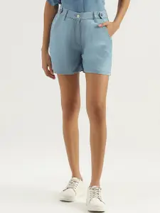 United Colors of Benetton Women Tencel Regular Fit Denim Shorts