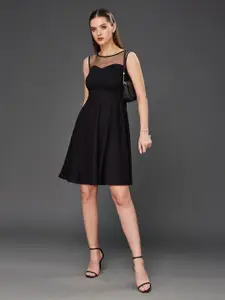 Miss Chase Sweetheart Neck Sleeveless Cotton A-Line Mini Dress