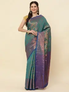 HIRAPARA ENTERPRICE Woven Design Zari Pure Silk Kanjeevaram Saree