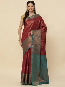 HIRAPARA ENTERPRICE Ethnic Motifs Woven Design Pure Silk Kanjeevaram Zari Saree