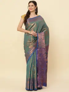 HIRAPARA ENTERPRICE Ethnic Motifs  Woven Design Pure Silk Kanjeevaram Zari Saree