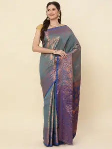 HIRAPARA ENTERPRICE Woven Design Zari Pure Silk Kanjeevaram Saree