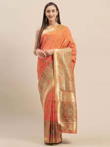 KALINI Ethnic Motifs Woven Design Zari Saree