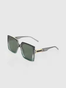 DIMEH Women Square Sunglasses with UV Protected Lens SG-025-Green