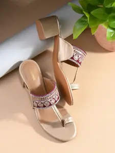 Anouk Textured Block Sandals