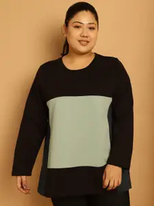theRebelinme Women Colourblocked Sweatshirt