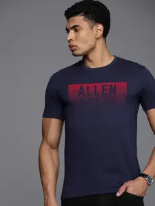 Allen Solly Brand Logo Printed Pure Cotton Slim Fit T-shirt