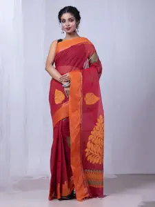 Unnati Silks Ethnic Motifs Woven Design Zari Handloom Chettinad Saree