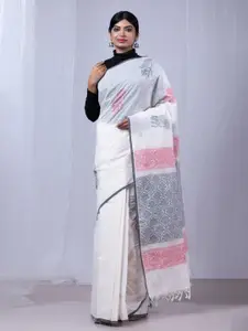 Unnati Silks Floral Woven Design Chettinad Saree