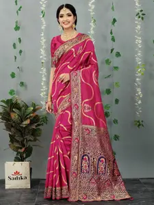 Sadika Woven Design Zari Silk Blend Kanjeevaram Saree