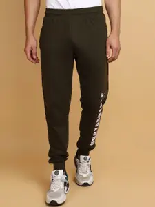 V-Mart Men Typography Printed Mid Rise Cotton Joggers