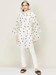 Ginger by Lifestyle Women Printed Hooded Rain Jacket