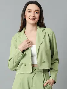 KOTTY BIZwear Basics Double Breasted Crop Blazer