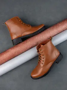 The Roadster Lifestyle Co. Women Tan Coloured High-Top Regular Boots