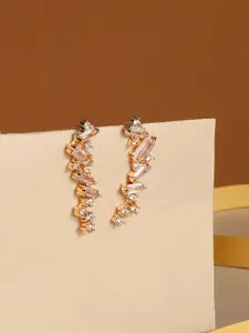 Avyana Gold-Plated Cubic Zirconia-Studded Studs Earrings