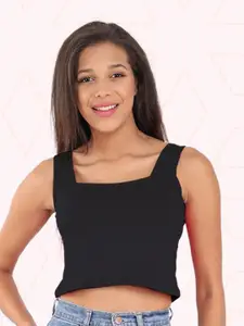 Designer Bugs Square Neck Crop Top