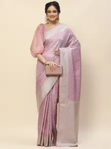 Meena Bazaar Woven Design Zari Art Silk Banarasi Saree