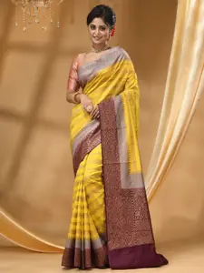 HOUSE OF BEGUM Woven Design Silk Blend Banarasi Saree