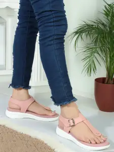 Carlton London Open Toe T-Straps Flats