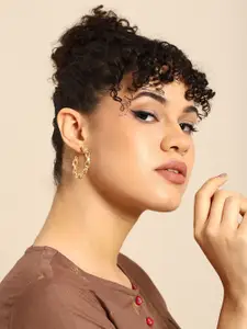 Sangria Gold-Plated Circular Hoop Earrings