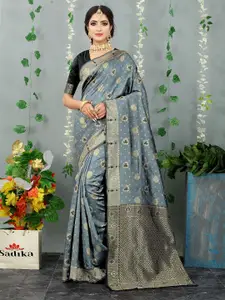 Sadika Woven Design Zari Silk Blend Banarasi Saree