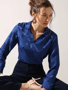 Vero Moda Floral Printed Shirt Collar Cuffed Sleeves Shirt Style Top