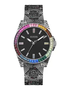 GUESS Men Stainless Steel Dial & Bracelet Style Strap Throne Analogue Watch GW0496G1