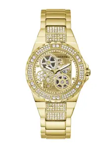 GUESS Women Stainless Steel Bracelet Style Straps Trend Reveal Analogue Watch- GW0302L2