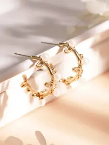 TOKYO TALKIES X rubans FASHION ACCESSORIES Gold-Plated Circular Half Hoop Earrings