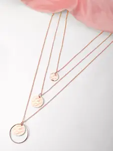 TOKYO TALKIES X rubans FASHION ACCESSORIES Rose Gold Plated Layered Necklace