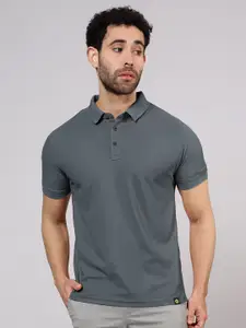 Beyoung Cotton Short Sleeves Polo Collar Pockets Casual T-shirt