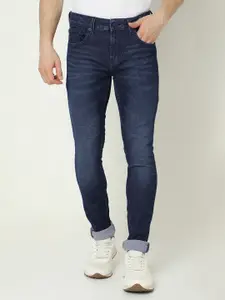 SPYKAR Men Slim Fit Low-Rise Light Fade Stretchable Jeans