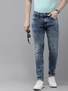 SPYKAR Men Skinny Fit Low-Rise Heavy Fade Stretchable Jeans