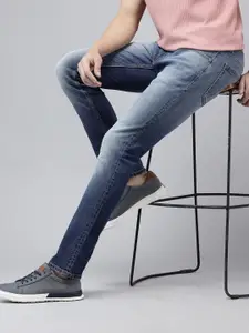 SPYKAR Men Skinny Slim Fit Low-Rise Heavy Fade Stretchable Jeans