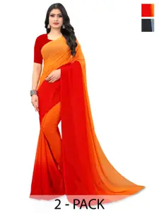 ANAND SAREES Ombre Poly Georgette Saree