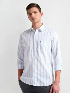 Arrow Sport Slim Fit Opaque Striped Cotton Casual Shirt