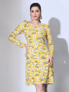 IUGA Floral Printed A-Line Dress