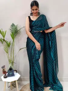 Reeta Fashion Striped Silk Blend Ready to Wear Saree