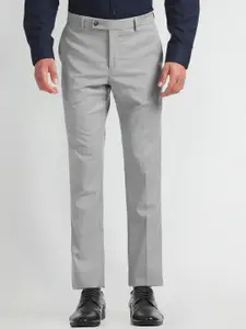 Arrow Men Mid-Rise Smart Slim Fit Formal Trousers