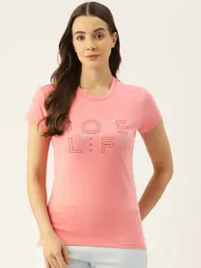 ETC Women Typography Printed Lounge T-shirt