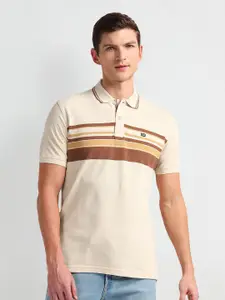 Arrow Sport Striped Polo Collar T-shirt