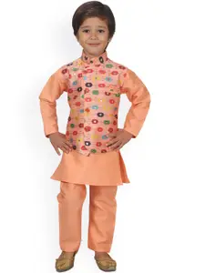 BAESD Boys Regular Kurta With Pyjamas With Waistcoat