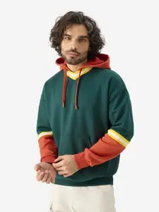 The Souled Store Colourblocked Hooded Cotton Sweatshirt