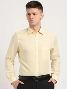Turtle Classic Slim Fit Cotton Linen Formal Shirt