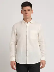 Turtle Classic Slim Fit Cotton Linen Formal Shirt