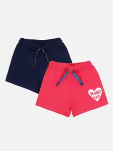 Bodycare Kids Girls Pack Of 2 Mid-Rise Cotton Shorts